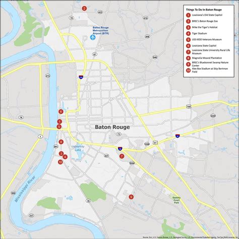 Baton Rouge Zip Code Map - GIS Geography