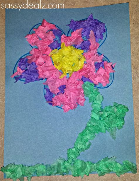 Easy Tissue Paper Flower Craft For Kids - Crafty Morning