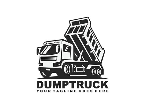 Dump truck logo design vector 8786771 Vector Art at Vecteezy