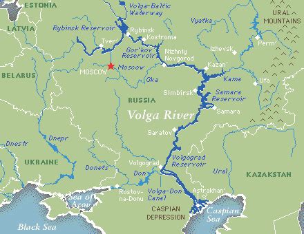 Volga River - Topography Map