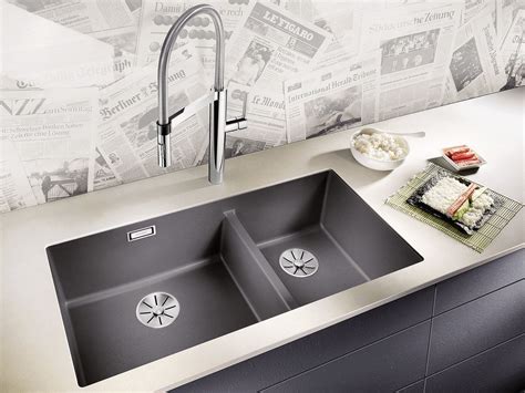 2 bowl built-in Silgranit® sink BLANCO SUBLINE 480/320-U By Blanco