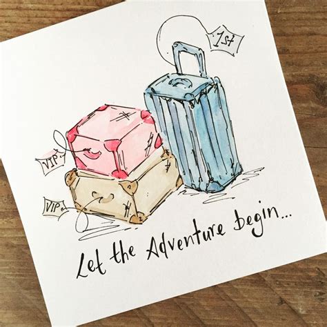 Personalised Travel Card Let the Adventure Begin Bon - Etsy UK | Travel ...