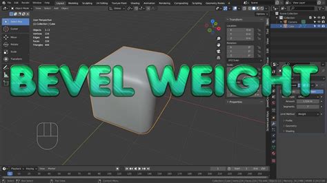 Blender Tutorial - Bevel weight - YouTube