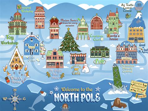 North Pole Map Santa - Map Of New Hampshire