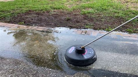 Pressure Washing Concrete and Brick Patio - YouTube