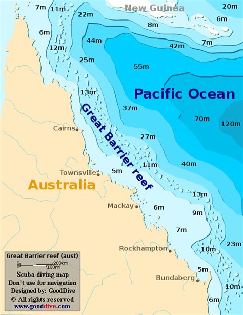 Great Barrier Reef diving map | Gooddive.com