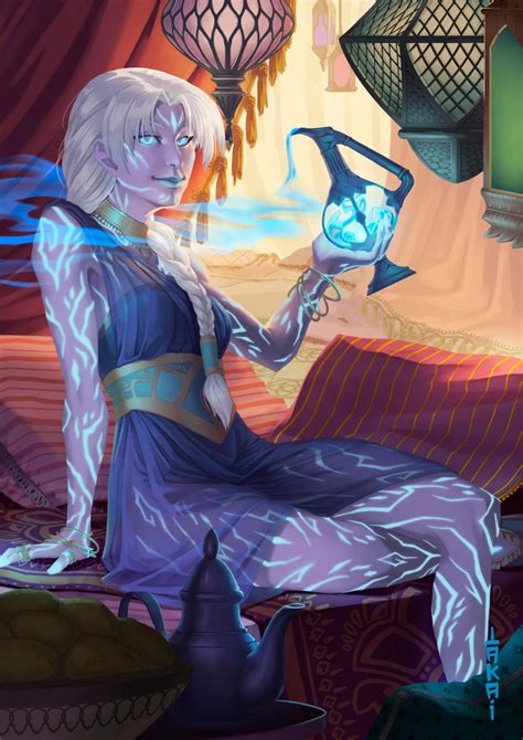 Genie Warlock Sanahi by Takai-dono on DeviantArt | Fantasy character ...