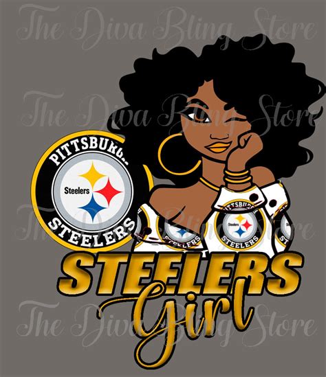 Steelers Fashion Girl PNG FIle | The Diva Bling Store