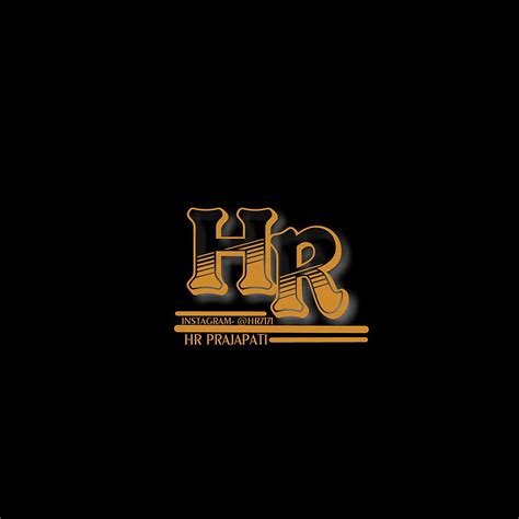 HR logo, golden font, hr, hrlogo, hrname, HD phone wallpaper | Peakpx