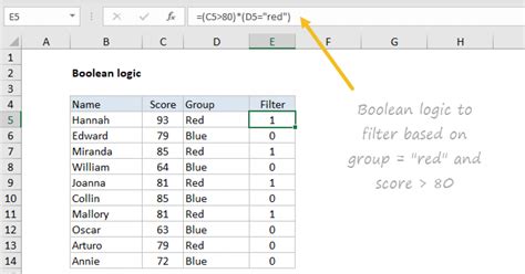 Excel Boolean logic | Exceljet