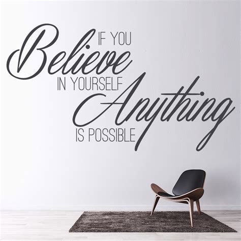 Believe In Yourself Inspirational Quote Wall Sticker