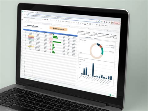 Inventory Dashboard Google Sheets Inventory Tracker Know When Your ...