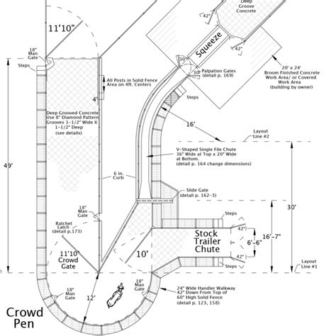 Cattle Pen Drawings | View Humane Cattle Pens and Corrals