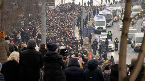 Thousands gather for Navalny’s funeral in Moscow despite threat of arrest