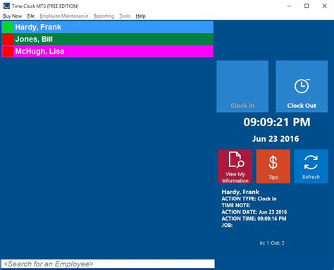 Free Employee Time Clock Software - Time Clock MTS
