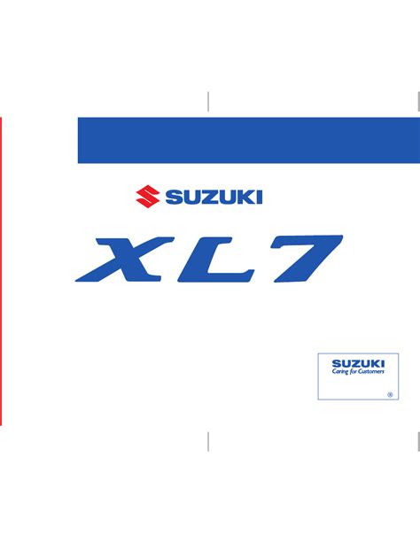 Suzuki XL7 Owner's Manual - Free PDF Download (274 Pages)