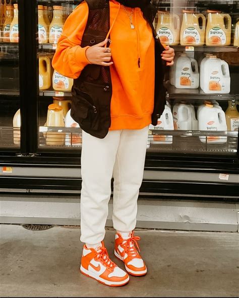 syracuse dunk high ootd | Dunks outfit, Orange shoes outfit, Nike outfits