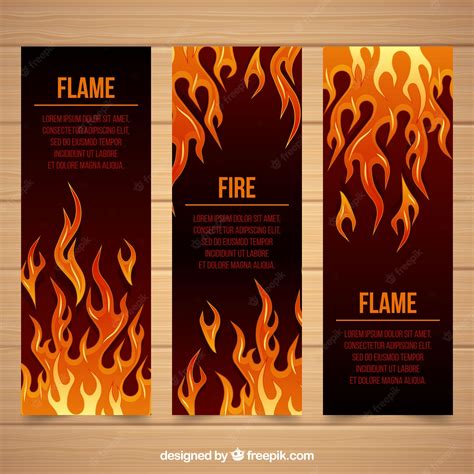 Premium Vector | Flat design fire banner