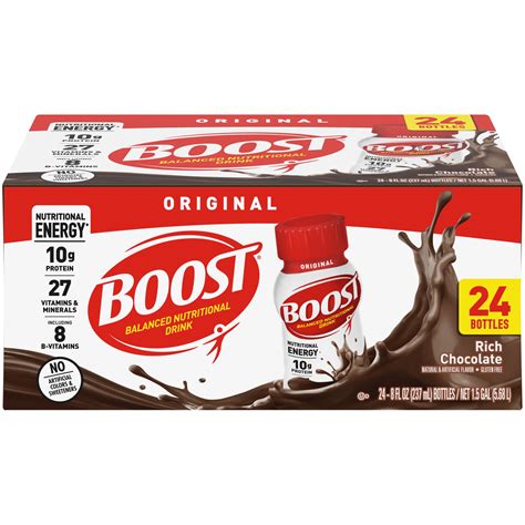 BOOST ORIGINAL Rich Chocolate 24-8 fl. oz. Bottles - Walmart.com ...