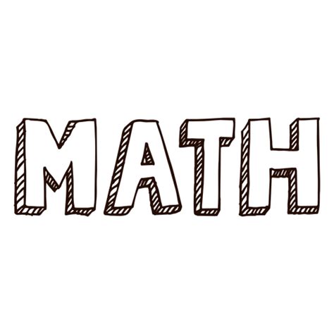 Subject Math Lettering