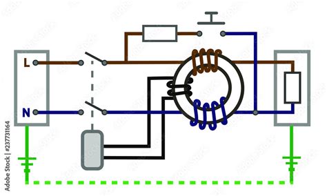 RCD Circuit Diagram Stock Vector | Adobe Stock