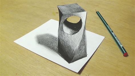 Drawing 3D Holey Object - Trick Art with Graphite Pencils - Cool ...