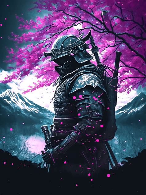 Umjetničke ilustracija | Japanese Samurai (Cherry blossom) / Samurai ...