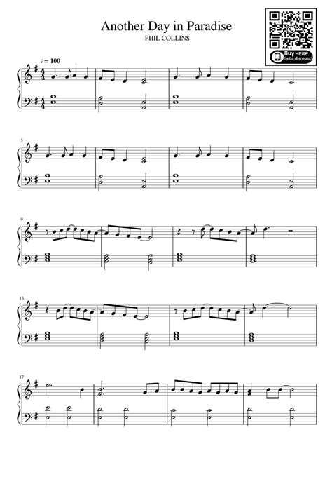 Another Day In Paradise Sheet Music | Phil Collins | Easy Piano