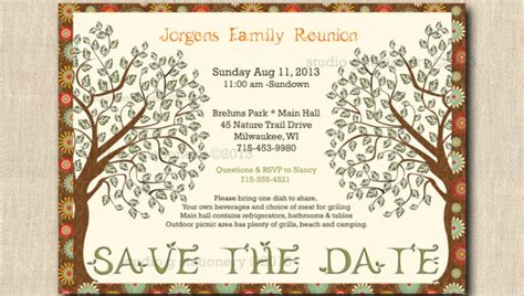 FREE 17+ Sample Family Reunion Invitation Templates in PSD | EPS