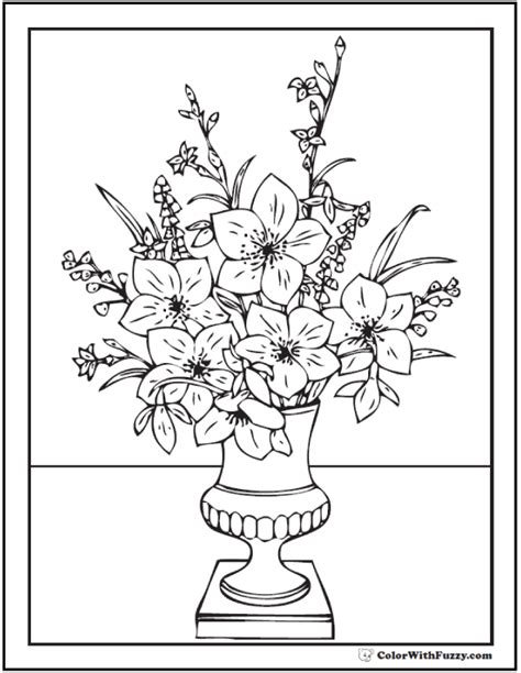 Pen & Ink Printable Coloring Paper flowers coloring for tween kids ...