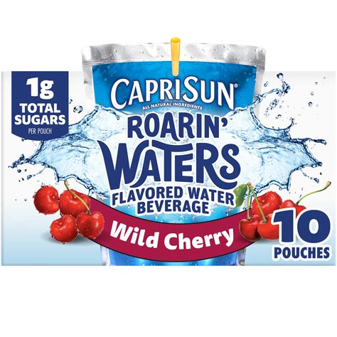 Capri Sun Roarin' Waters Wild Cherry Waterfall Flavored Water Beverage ...