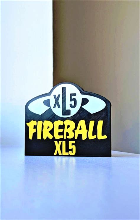 Fireball XL5, 3D Printed, Selft Standing Logo - Retro Toy Revivals