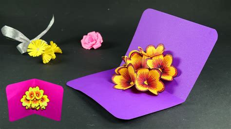 Pop Up Flower Card Template Printable