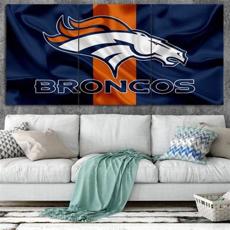 Denver Broncos NFL Art Canvas Posters Home Decor Wall Art Framework 3 ...