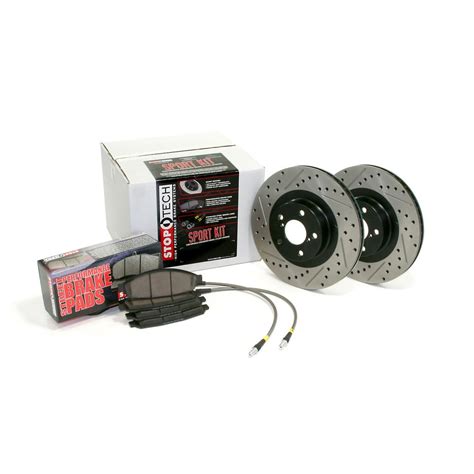 StopTech 978.40017R StopTech Sport Brake Kit; Drilled And Slotted; Rear ...