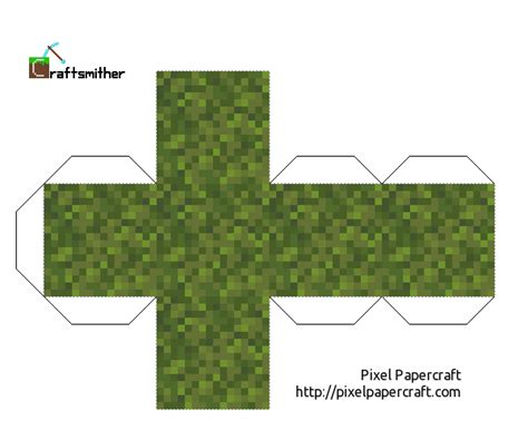 Pixel Papercraft - Moss Block