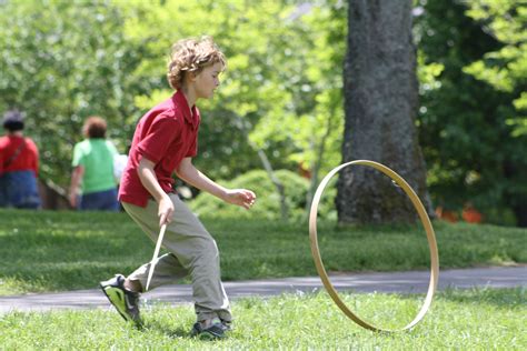 Hoop And Stick Colonial Game Web Graces Is Played With Two People.