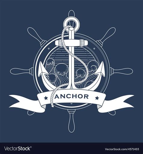 Nautical logo with a lighthouse and anchor. Download a Free Preview or ...