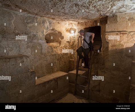 Tourist inside one of Pyramids of Giza in Cairo, Egypt Stock Photo - Alamy