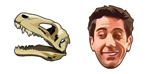 Friends Ross Geller & Dinosaur Skull Cursor - Sweezy Custom Cursors