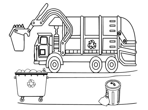 Garbage Truck coloring pages - ColoringLib