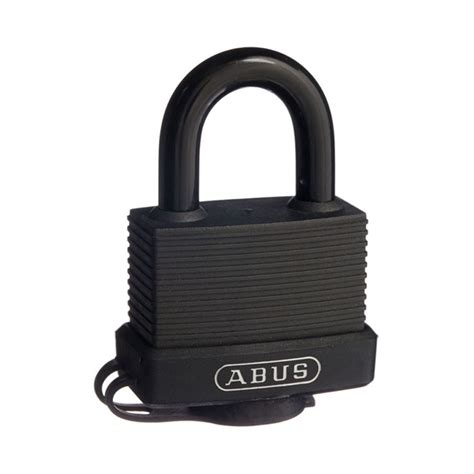 ABUS 70/45 Weatherproof Padlock 7045KA Outdoor Marine Grade Black Keyed ...