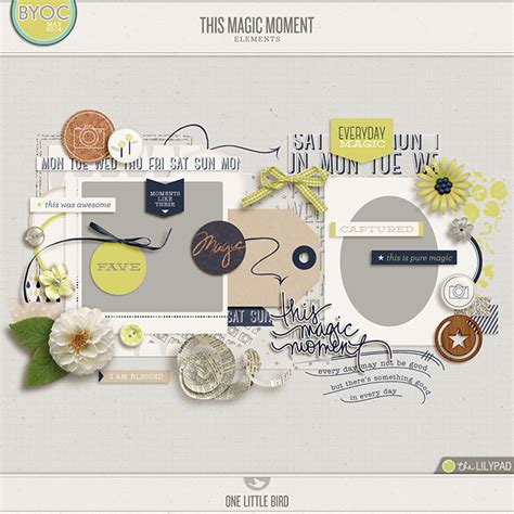 This Magic Moment | Digital Scrapbooking Kit | One Little Bird