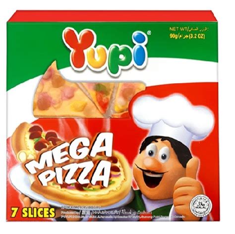 Yupi Gummy Mega Pizza 90g Box - Lollies'n'Stuff