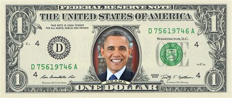 President Obama on a REAL Dollar Bill (Full Color) – You're on the Money