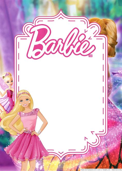 FREE Barbie Birthday Invitations Templates Check more at https://www ...