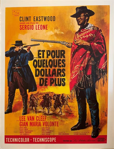 FOR A FEW DOLLARS MORE, Original Spaghetti Western Vintage Movie Poster ...