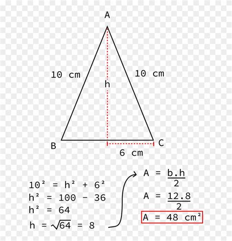 Área Do Triângulo Isósceles - Area Do Triangulo Isosceles, HD Png ...