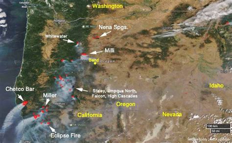 Satellite photo of Oregon wildfires, August 19, 2017 - Wildfire Today