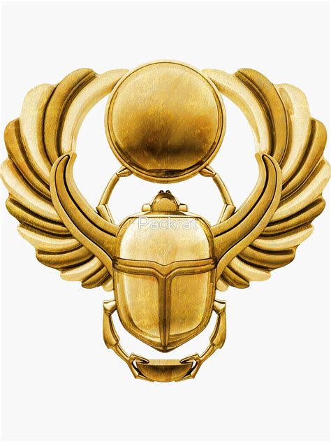 "Gold Egyptian Scarab" Sticker by Packrat | Redbubble